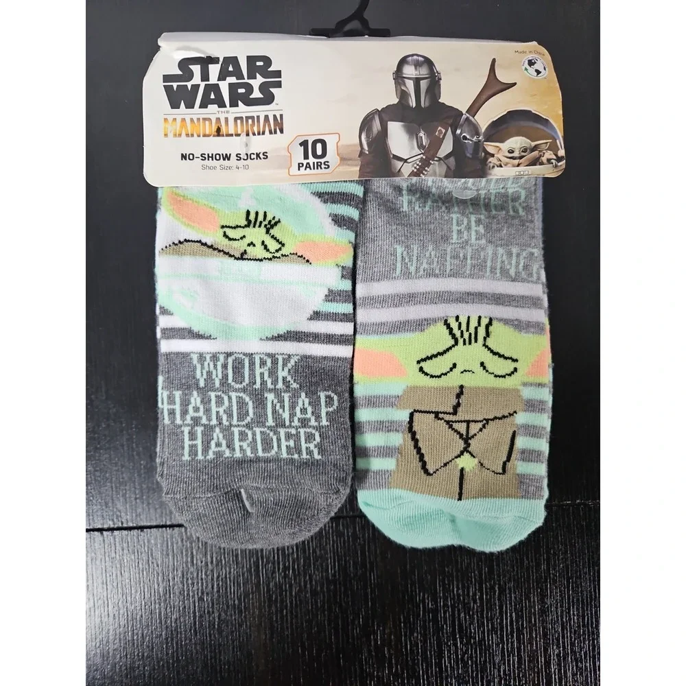 Disney Star Wars Womens Shoe Size 4-10  Graphic No Show Socks 10 Pairs New 1623